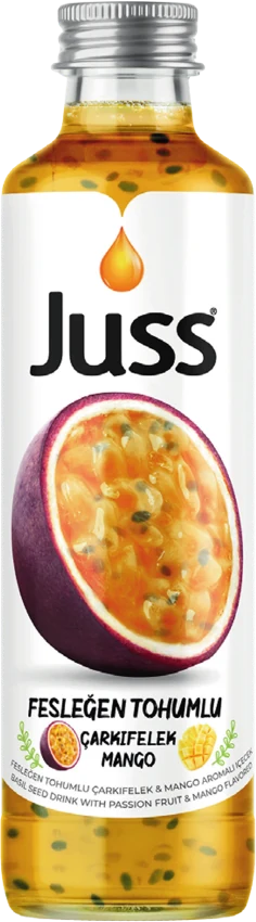 Juss Passion Fruit & Mango, 250 ml Glass bottle